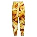 Surwin Unisex Jogger Hosen Herren Damen Trainingshose 3D Pommes Bedruckte Slim Fit Hose Jogginghose Hip Hop Streetwear Sporthose Baggy Kordelzug Freizeithosen Plus Size (Pommes Frites 1,XL)