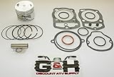 Shindy Piston (standard 65.00mm) +Hi-Caliber Powersports Parts Top End Engine Motor Gasket Kit compatible with 1981-1986 Honda ATC 200 200S 200E 200ES Big Red 200M TRX 200 ATV