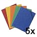 Exacompta 555410E 5er Pack Premium Eckspanner-Mappe. Made in Germany. Aus extra starkem Colorspan-Karton DIN A4 mit 2 Gummizügen farbig sortiert Sammelmappe ideal für Büro und Schule