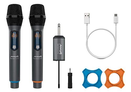 Audibax Missouri Free Hand Dual UHF sistema de micrófono dinámico de mano