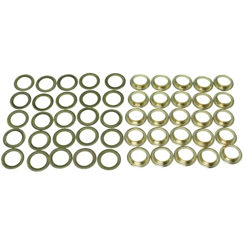 Bxian 35217-RPR-38-25 25Pcs Solid Brass 3/8 Inch Grommet Kit Finished Grommets And Washer Gold Coloured Grommet Refills cover