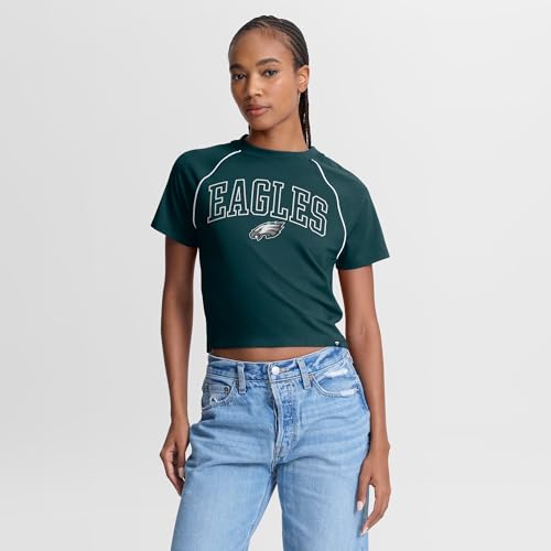 Fanatics Women's Midnight Green Philadelphia Eagles Offensive Scheme Raglan Tri-Blend Cropped Top