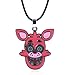 LIKYGKK Accessoires De Jeu Teddy Bear's Five Nights at Freddy's Cartoon Character Collier en Métal Cadeau Pendentif Collier Bijoux pour Hommes Accessoires Cadeau d'anniversaire