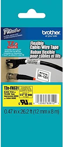 Brother Genuine P-Touch TZE-135 Tape, 1/2" (12 mm) Standard Laminated P-Touch Tape, White On Clear, Laminated for Indoor or Outdoor Use, Water-Resistant 26.2 ft (8 m), Single-Pack