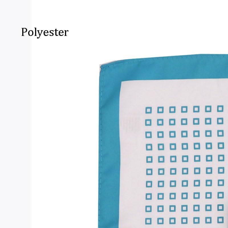 Men's Polyester Silk Small Checkered Print Suit Pocket Square Handkerchief Silk Men's Shirt Handkerchief