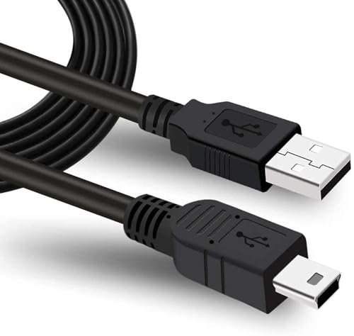 Image of USB TO 5 Pin Mini USB Cable (60 CM) USB 2.0 Type A to Mini B Cable Compatible with GoPro Hero 3+, PS3 Controller, MP3 Player, Digital Camera (Black) 24 INCH