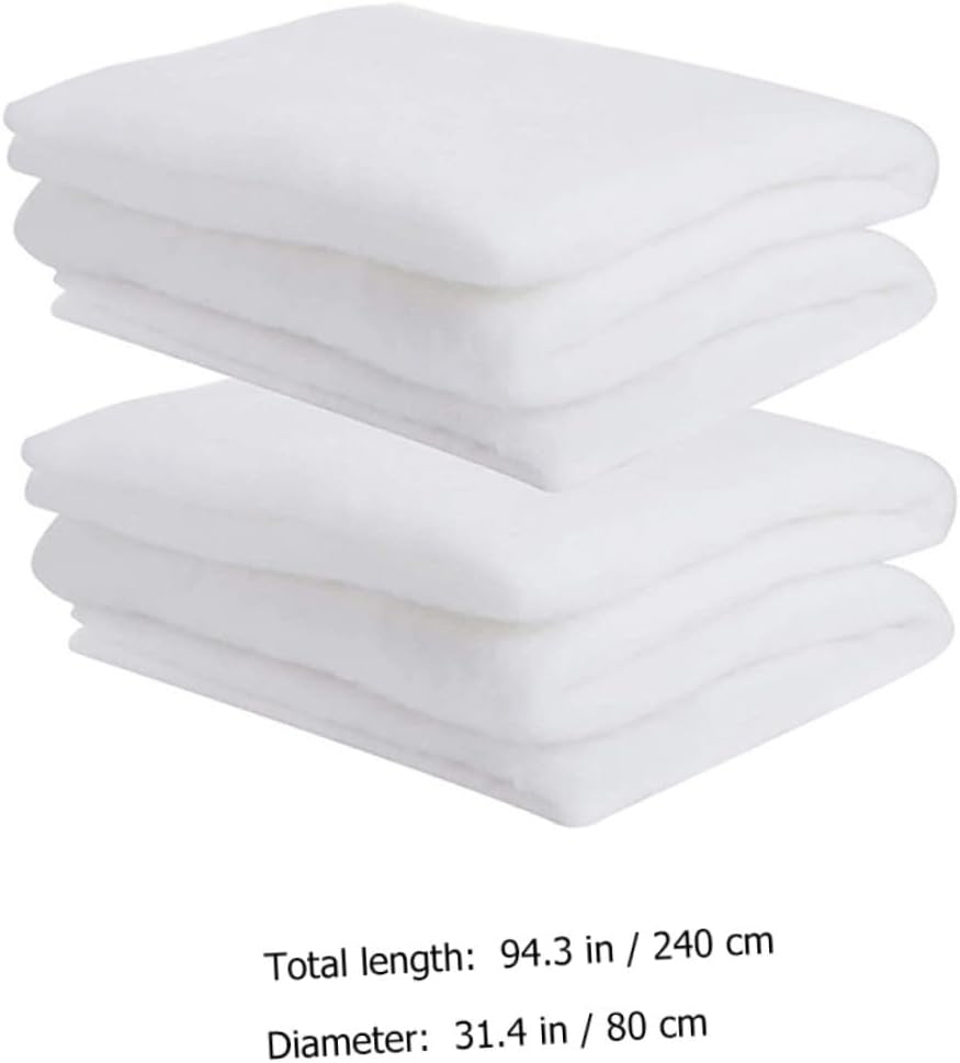 Artificial Snow Blanket 2pcs Thickened Decorative Snow Carpet Fluffy for Christmas Village Display Holiday Winter Décor Indoor Floor Cover