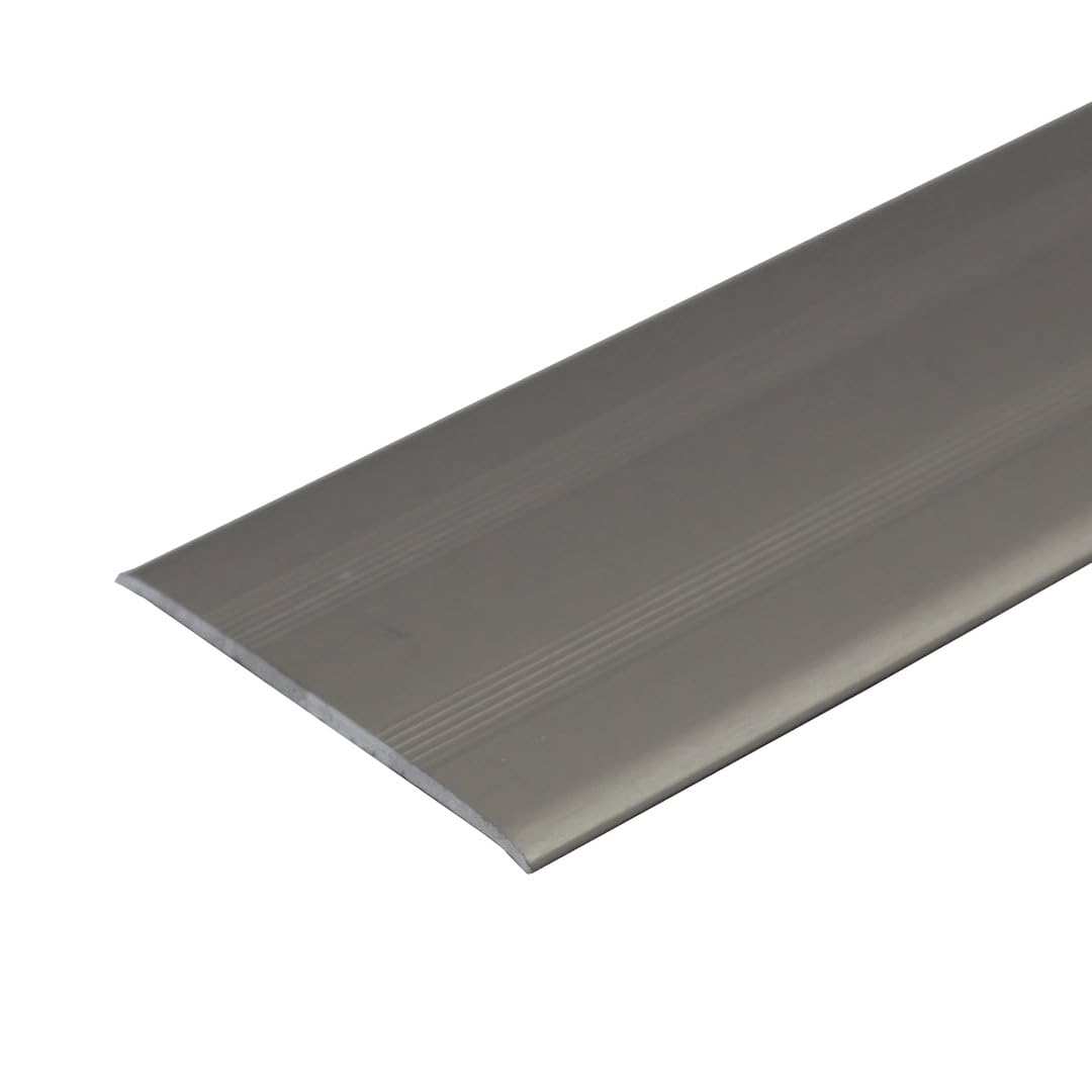 Cayrus A08 35Mm Anodised Aluminium Flat Self Adhesive Door Threshold Strip - Inox, 0.93M