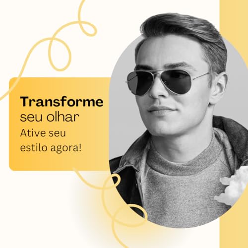 Óculos De Sol Aviador Unissex Lentes Proteção UV Armação Reforçada Moda Classica Estilo Casual PREMI