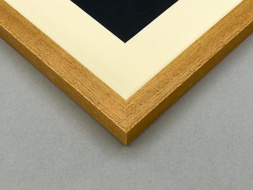 Instax Mini Multi Aperture Wooden Photo Frame. Holds Forty-Two instax sized Photos. A2. Portrait or Landscape. (33) (Oak, Cream Mount)