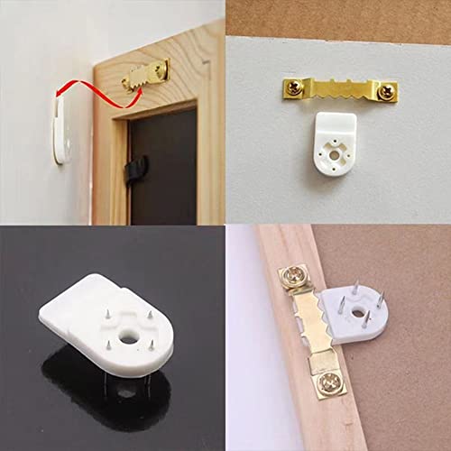 Image of Primst 30 Pack Picture Hangers Kit with Screws, Sawtooth Hangers and Invisible Nail Hangers Set for Hanging Canvas Photos Frame Clock Paintings Artwork
