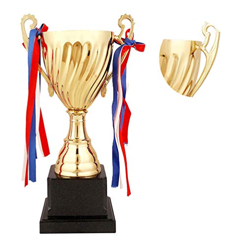 Troféu de jogo de troféu dourado STOBOK para torneios esportivos, competições, 29 cm de altura