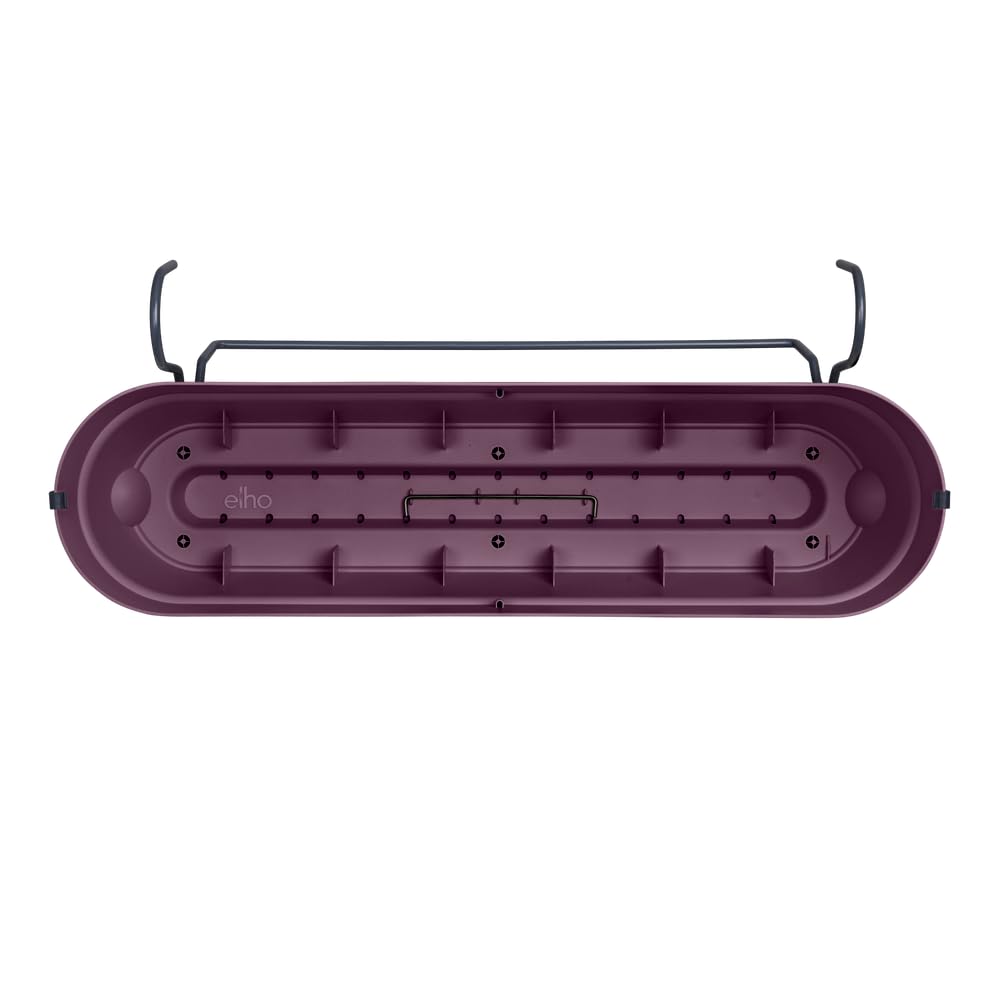 Elho Vibia Campana Trough Allin1 70 - Jardinera por Balcón - Ø 70.4 x H 17.7 cm - Morado Arce