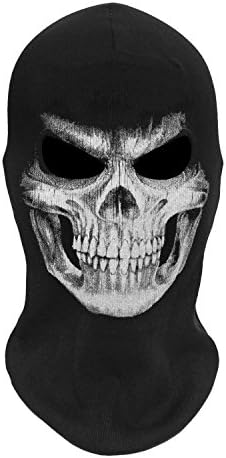 WTACTFUL Ghost Face Mask, Scary Skeleton Skull Mask - Excellent Quality, Comfortable & Perfect for Halloween Costume