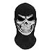 WTACTFUL Skeleton Skull Balaclava Ghost Death Neck Warmer Face Mask Headwear Protection for Motorcycle Cycling Skiing Snowboarding Cosplay Costume Halloween Party Winter Summer Simple Design Black
