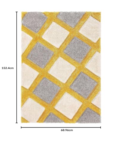 Image of Modern Soft 3D Shaggy Fur Carpets for Living Room Thick Fluffy Rugs for Bedroom, 2x5 feet, Multi Color