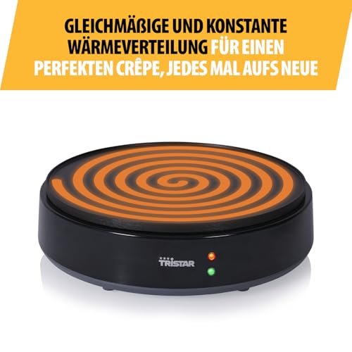Tristar Crêpe-Maker - 30 cm - 1200 W - Schnelles Aufheizen - Antihaftbeschichtung - 10 Heizstufen - BPA-frei - Kompakte Aufbewahrung - Inkl. Spatel & T-Stick, BP-2627 – Bild 7