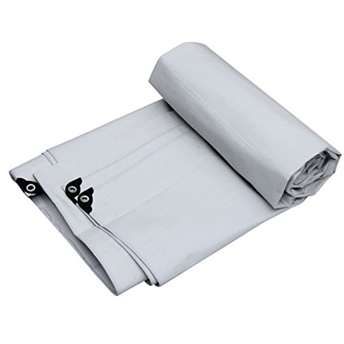 Preisvergleich Produktbild LIANGJUN Plane Gewebeplane Abdeckplane Polyethylen Verschleißfest Tuch Gartenbedarf Isolierter Sonnenschirm Draussen Faltbar, 150 G / , Dicke 0,3 Mm (Farbe : Weiß, größe : 8 m × 12 m)
