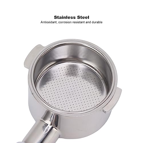 Panier de filtre à expresso de 51 mm sans fond contre le channeling