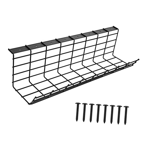 Organizador y bandeja para almacenamiento de cables bajo escritorio, material seguro