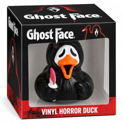 Fun Express Ghost Face Collectible Horror Rubber Duck - Halloween Decor