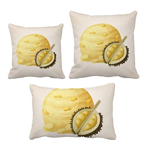Coussin durian sucette de glace jaune coussins décoratifs sofa