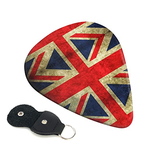 Ensemble de 6 médiators de guitare drapeau britannique vintage pour guitare acoustique, guitare électrique, basse… - Les Beatles, Paul McCartney, John Lennon, RIngo Starr, George Harrison Ensemble de 6 médiators de guitare drapeau britannique vintage pour guitare acoustique, guitare électrique, basse…