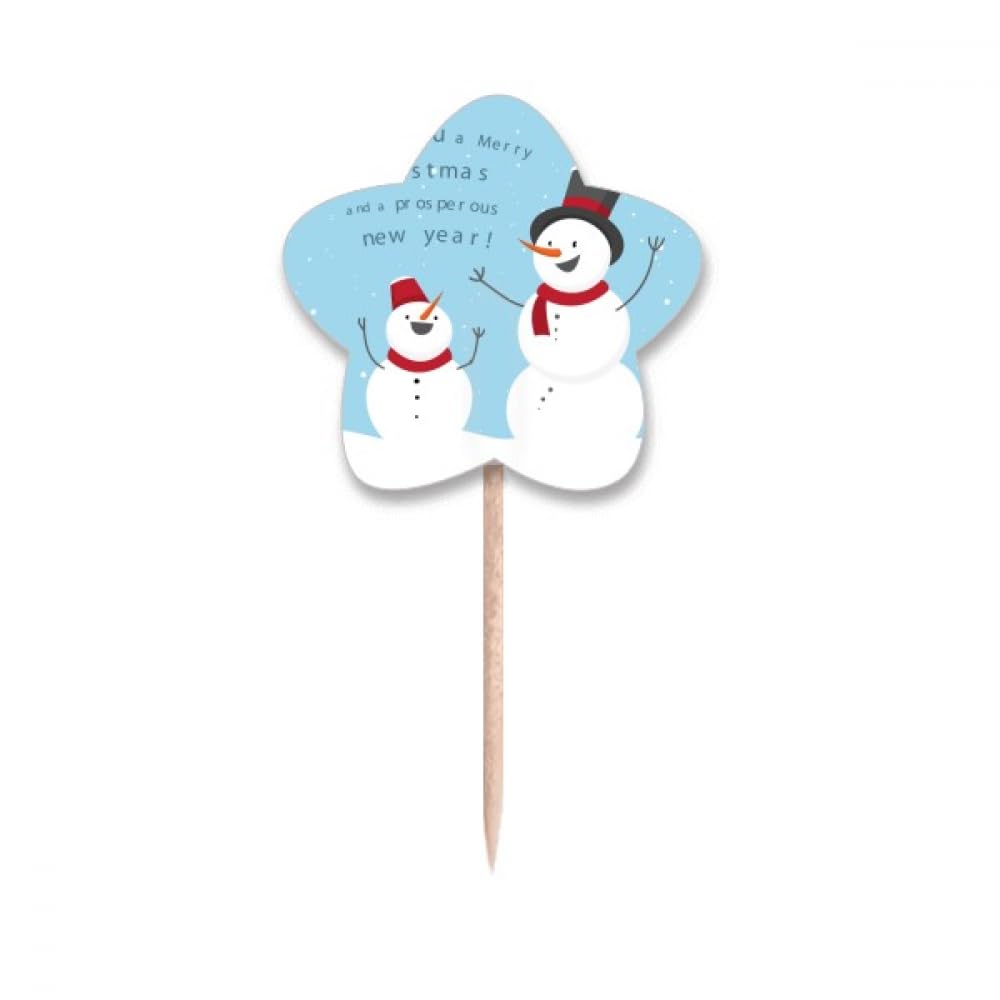 Cure-dents bonhomme de neige bleu ciel pour cadeau d'invité