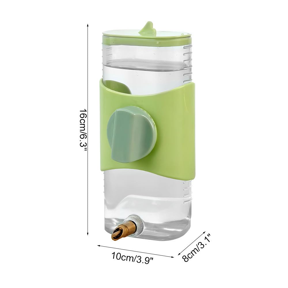 Dispensador de agua para loros, alimentador automático de agua para pájaros de 9.5 onzas con cubierta superior para cacatúas, tortolitos, periquitos