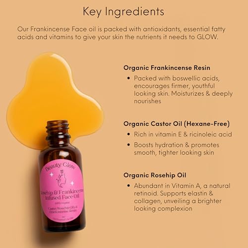 Frankincense Resin Infused Organic Castor & Rosehip Facial Oil