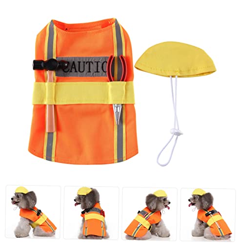 Disfraz decorativo para perro naranja talla M miniatura 5