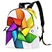 Windmühle Spielzeug College Rucksack, Reise Laptop Schulrucksack, mittlere Student Bookbag, Vintage Casual Daypack für Jungen Mädchen, Größe: 36,8 x 31,8 x 15 cm Mehrfarbig01 14.5x12.5x5.9in