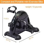 Pedal Exerciser Under Desk Bike Mini Exercise Bike for Leg and Arm Cycling Exercise Portable Peddler with LCD Display - Image 5