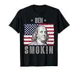 4th of july 2022 benjamin franklin men women usa flag t-shirt, 4th of July Benjamin Franklin Independence Day American Flag - Great US Patriotic American clothing for men and women on national holidays. Ben smokin will be a cool retro gift idea that ...