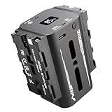 KOERTACOO Dual-Sided NP-F Battery (8700mAh), with DC 7.4V and Type-C Ports, LED Display, Replacement for Sony NP-F550/770/970 Battery, Suitable for LED Lights, Monitors, and Video Transmission.