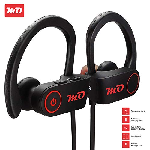 mo Bluetooth Sports Headphones, Best Wireless Earbuds w/Mic IPX7 Waterproof HD Stereo Earphones