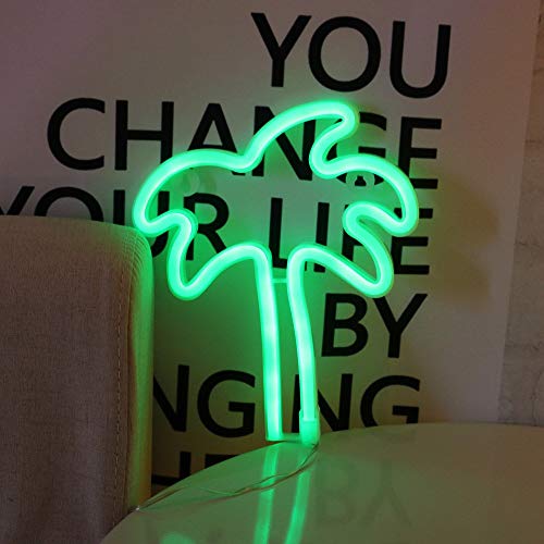 Led Verde Palma USB a forma di Neon Notte Light &