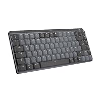 Logitech MX Mechanische kabellose Mini-Tastatur mit Beleuchtung | Lineare Tasten, Hintergrundbeleuchtung, Bluetooth, USB-C, Win/Mac/Linux/Android, Metall, Deutsches QWERTZ - Graphit – Ansicht 1
