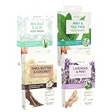 Skin 2.0 Exfoliating Foot Mask Variety Pack – Dermatologist Tested, Korean Skin Care – Hydrates Dry Feet, Softens Rough Areas & Refreshes Tired Steps – Vegan, Cruelty Free, Clean Beauty – 12 Pairs