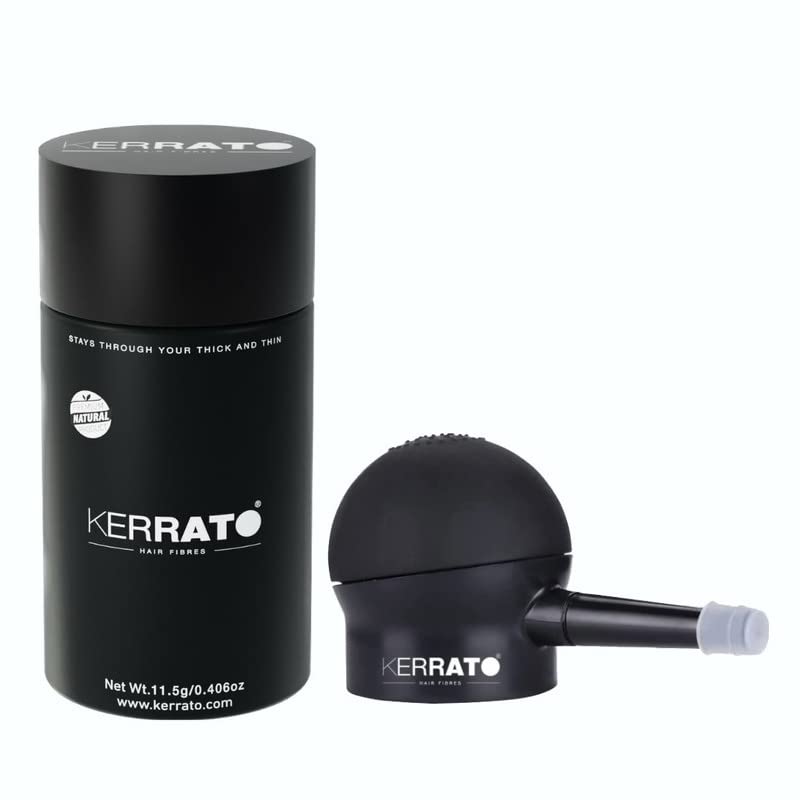 Sponsored Ad - Kerrato Hair Fibres 11.5gm (LIGHT BROWN) and Kerrato Hair Fibre Pump Applicator