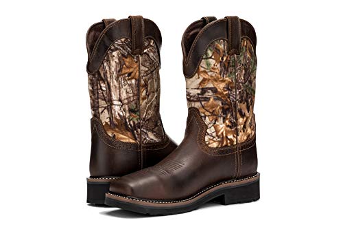 Image of Golden Fox 11 inch Waterproof Square Toe Composite Toe Pull-On Western Work Boot Lightweight Outsole Industrial