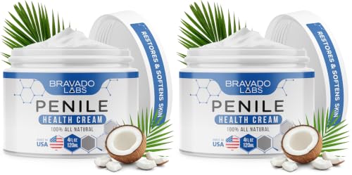 Image of Bravado Labs Premium Penile Health Creme for Men - Daily Moisturizer Cream for Dry Skin, Redness, Chafing, Sensitivity - 4oz (Pack of 2)