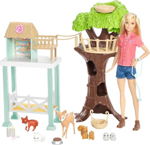 Barbie Vet Doll & Playset, Animal Rescuer...