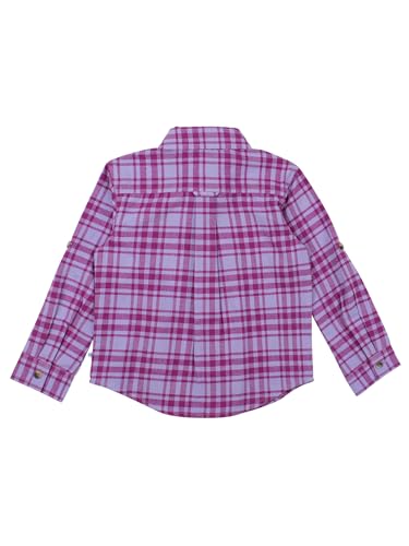 Image of RUGGEDBUTTS Boys Solid Cotton Long Sleeve Button Down Shirt with Button Tabs