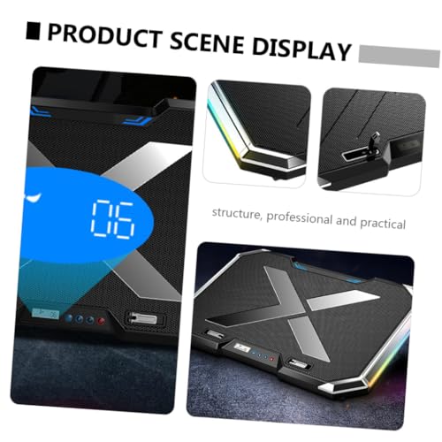 Base para portátil con ventilador RGB ajustable Uonlytech miniatura 3