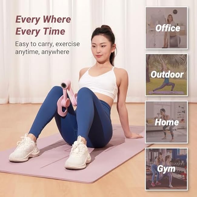 MERACH Thigh Trainer, Pelvic Floor Muscle Trainer, Inner Thigh Exercise Workout Equipment for Home Gym, Pelvic Floor Strengthening Women