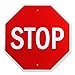 Stop Sign Warning Reflective Signs 12 X 12 Inch Rust Free 40 Mil Aluminum Sign
