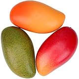 Gresorth 3pcs Artificial Lifelike Mango Decoration Fake Fruit Home Party Kitchen Table Food Show