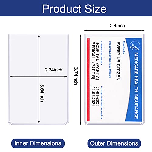 60 Pieces Medicare Card Holder Protector Clear Pvc Waterproof Medical Card Protector Sleeves Id Card Plastic Protective Sleeves For Health Card Credit Card Business Card Social Security Card #TOP3