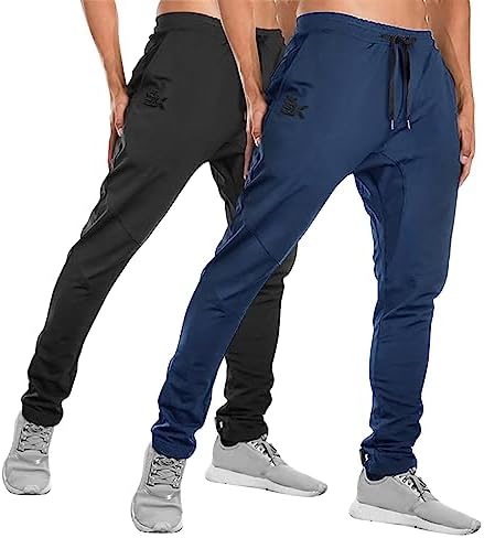 BROKIG Mens Gym Workout Sweatpant Pocket Sport Jogger Pants